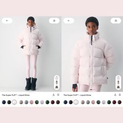 Aritzia Super Puff Liquid Shine Mochi Pink Size S