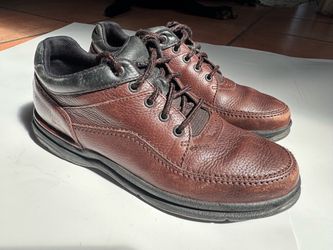 Rockport Mens Size 10.5 M MWT11W World Tour Pebbled Leather Brown Walking Comfort