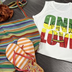 Brand New - Halter, Tank, Flip Flops 