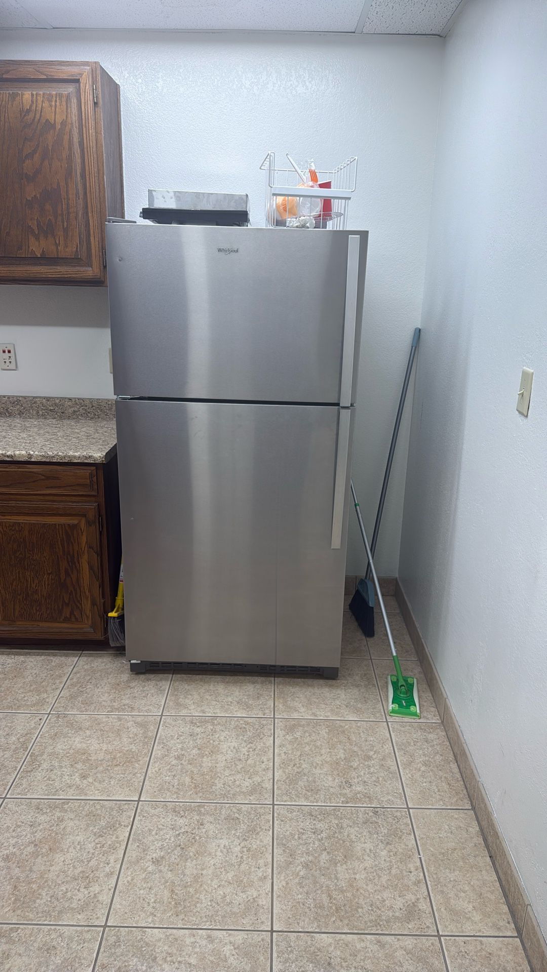 Stainless steel, whirlpool refrigerator and freezer