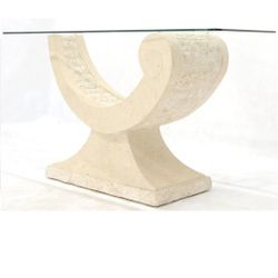 Tessellated SOFA TABLE mid-century Console  Table 