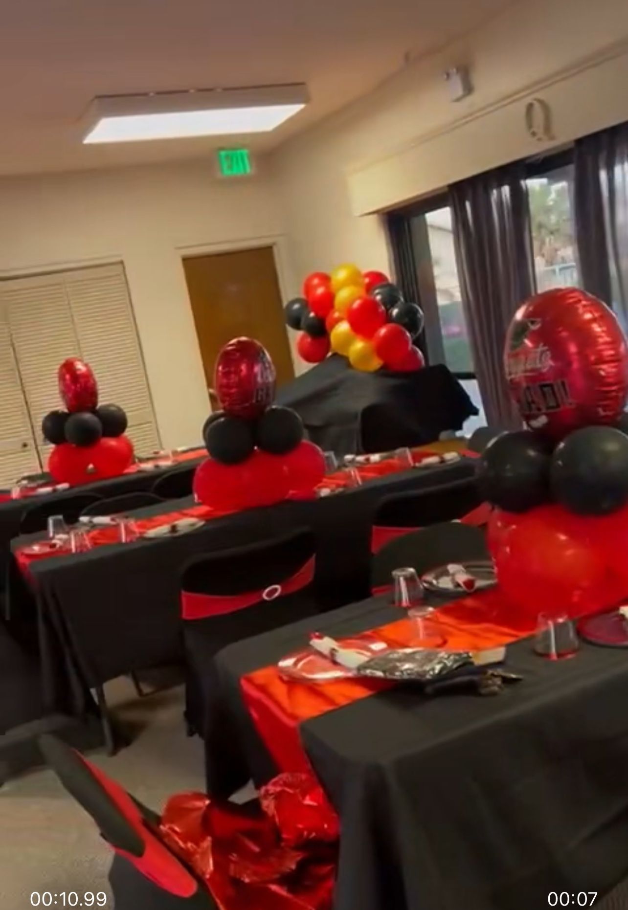 Red Satin Table Runner