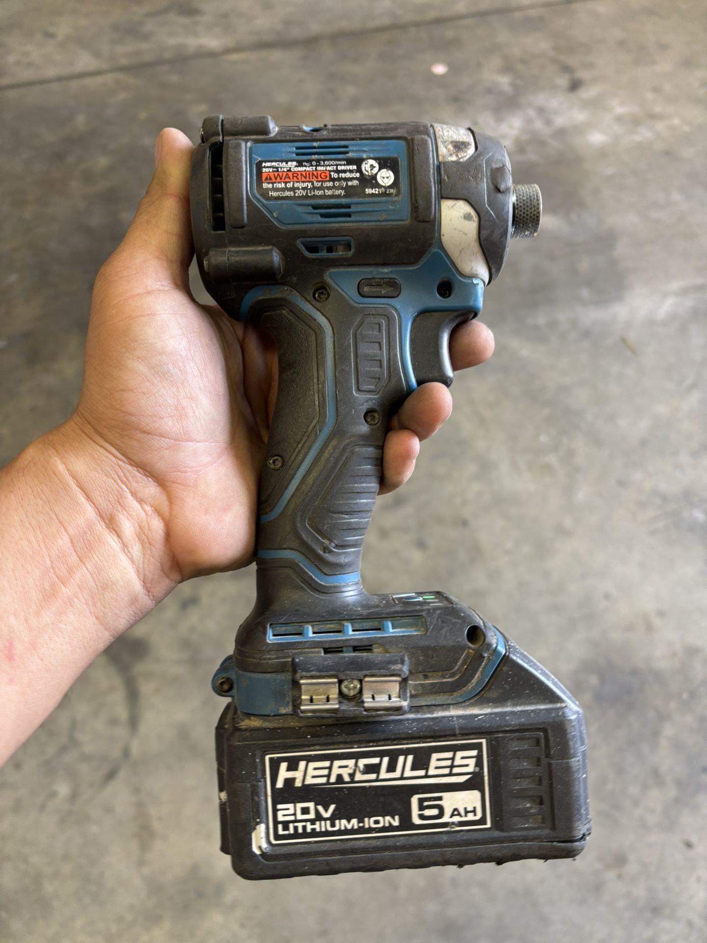 HERCULES 20V Brushless Cordless, 1/4 in. Compact, 3-Speed Impact Driver