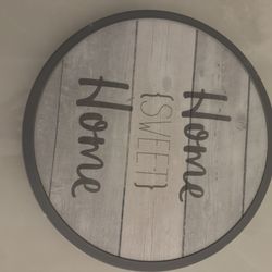 Round Lazy Susan with 'Home Sweet Home' text