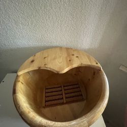 Natural Wooden Footbath Bucket