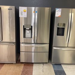 L G Stainless Steel Four Door Refrigerator With Double Freezer💸💸