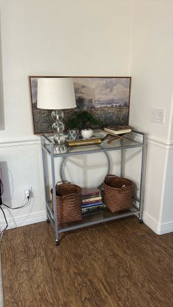 Bar cart and art for sale