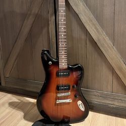 Fender Modern Player Jaguar Mahogany Burst P90 MIC Rare Guitar With Gig Bag 