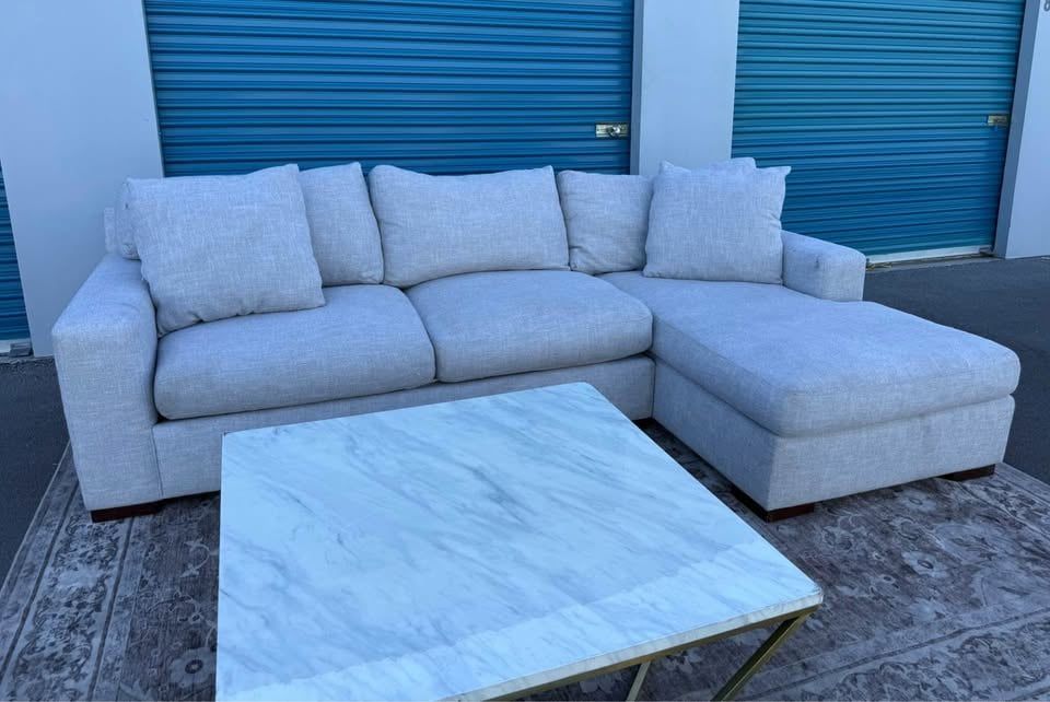 Originally $2,000 - Now $599 Feather-Filled Sectional - Free Delivery 🚛
