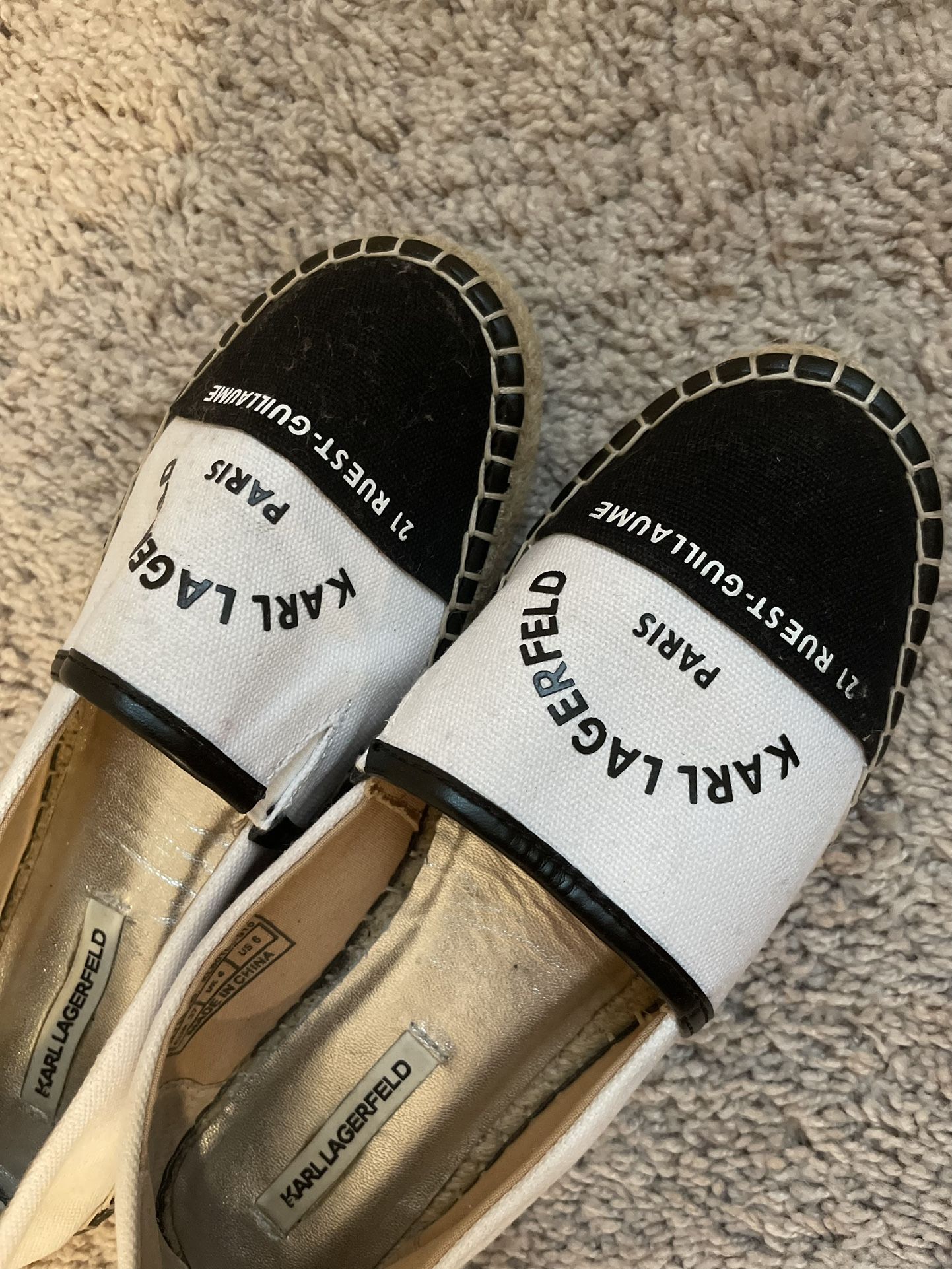 Stylish and comfortable espadrilles by Karl Lagerfeld