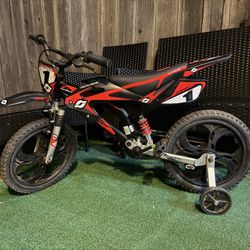 Hyper Bicycles 16" Moto Bike, Children Ages 5-7, Black/Red