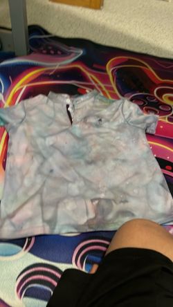 Tie-Dye Short Sleeve Crop Top