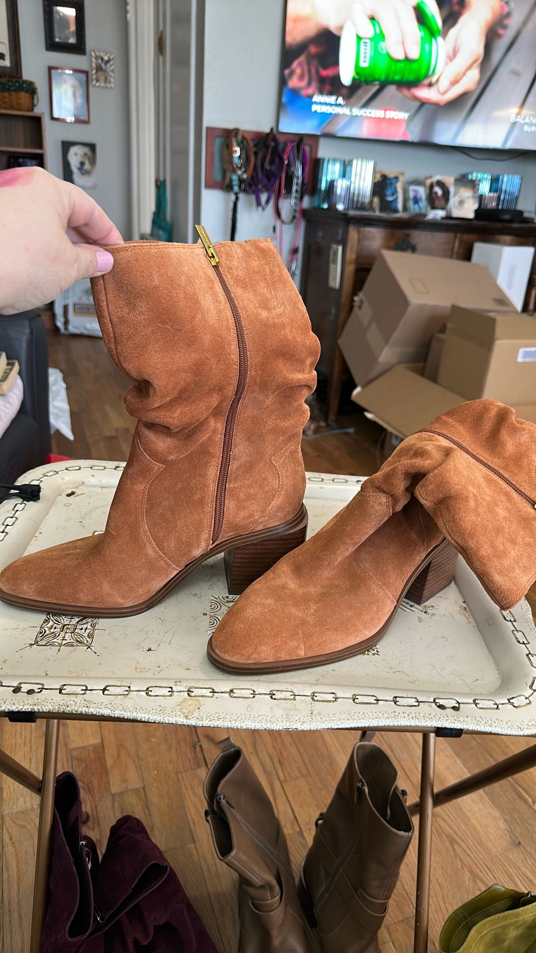 Vince Camuto Suede Boots 9 Wide