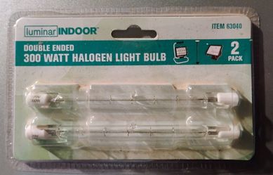 300 WATT Double Ended Halogen Light Bulbs (2  Pack)

