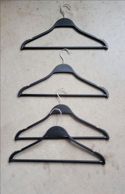 Black Plastic Clothes Hangers 100 for $40