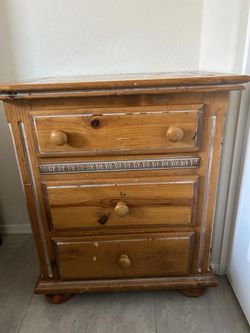 Full Size Bed Frame W Night Stand