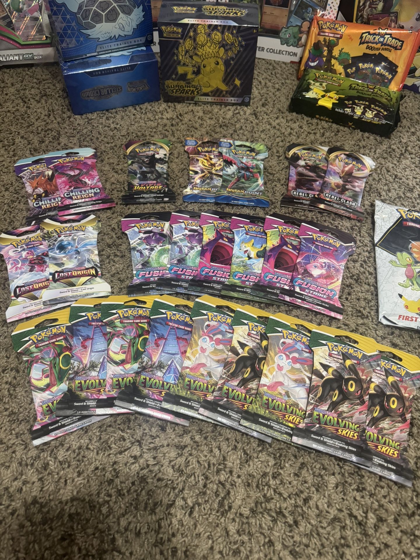 Pokemon Cards Surging Sparks And Evolving Skies For Sale