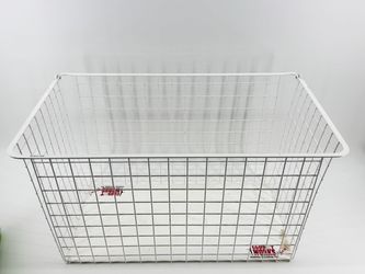 Closet Works White Easy Track Wire Basket Storage Organization