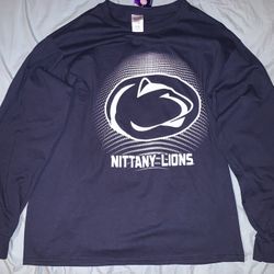 Penn State Navy Blue Gildan Long-Sleeved Shirt; Men’s L