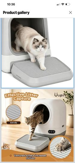 Litter Box Step for Cat - Litter Box Ramp with Filter Function for Automatic Litter Box, Washable Easy Cleaning Robot Catcher Ramp Collection Stairs f