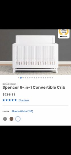 Crib/ Spencer 6in1 Convertible Crib/ baby/ toddler/ nursery/ bedroom/ furniture/ bed/ New