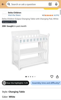 Delta Baby Changing Table