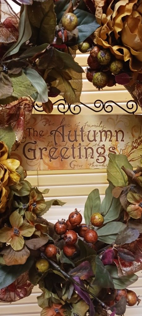 " Autum Greetings" Wreath