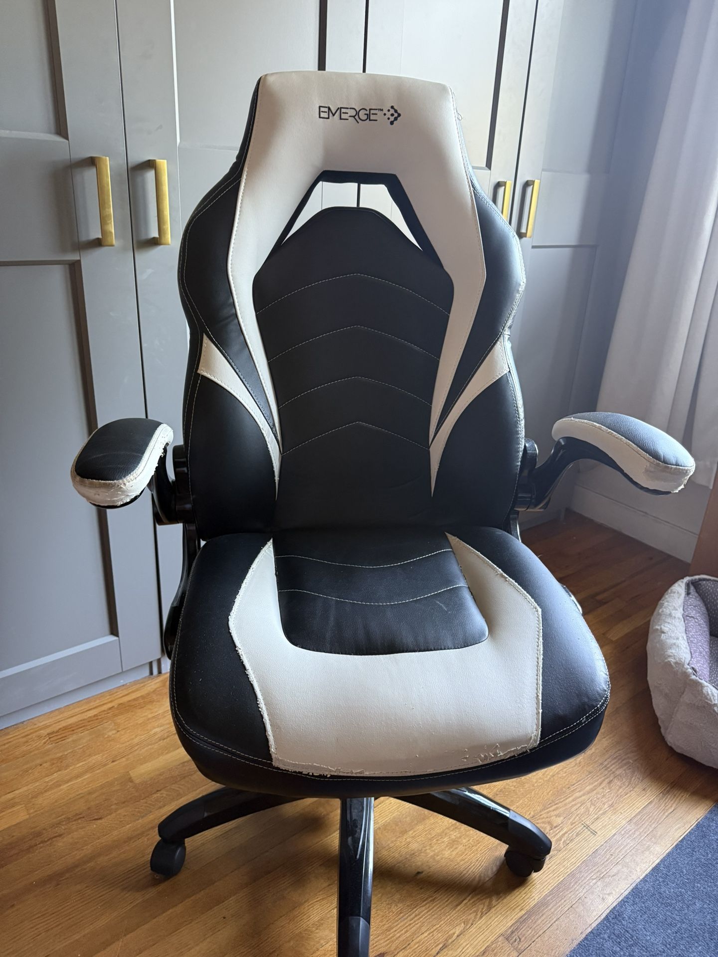 Emerge Vortex Bonded Leather Ergonomic Gaming Chair with Lumbar Support, High Back and Adjustable Tilt Lock