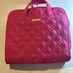 Vera Bradley Pink Quilted Hanging Travel Toiletry Bag