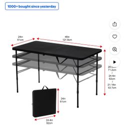 4ft Black Tables 