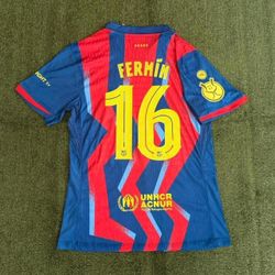 Fc Barcelona 25/26 Fourth ( 4th ) Kit Jersey  Champions of Super Copa De España 2026  #16 Fermin  With Patches - Player Edition Quality