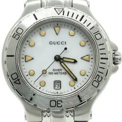 Gucci Watch Mens Women’s Unisex Dive Diver Silver 