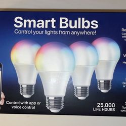 4 Pack Feit Electric Smart WiFi Color Changing Dimmable Bulbs 60W 800 Lumens