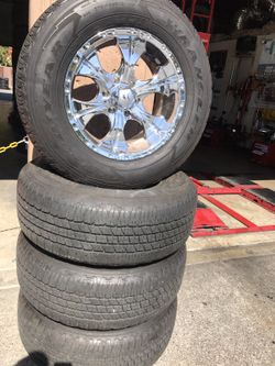 18" WHEELS 6LUGS 6X139.7 WITH GOODYEAR TIRES FOR SALE