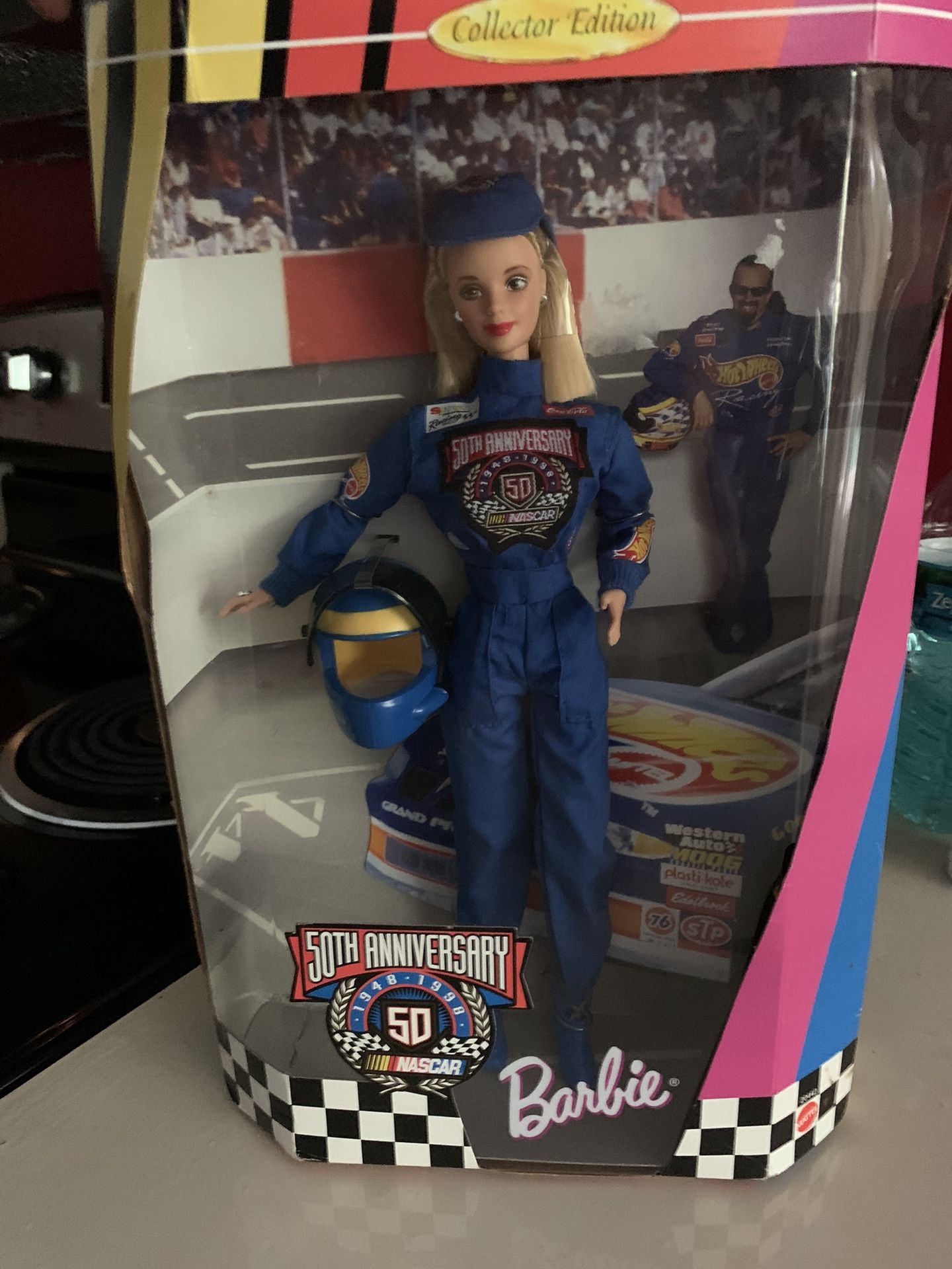 New In Box Nascar Barbie 50th Anniversary