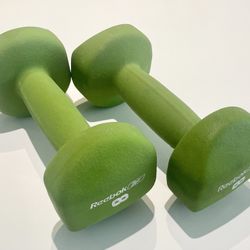 Reebok Neoprene Dumbbell Green 8lbs Pair Of 2 - 16lbs total