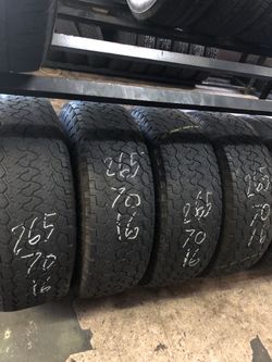 265-70-16 used tires 265/70/16 llantas usadas