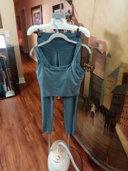 Shiny silver VSX 2 piece workout set