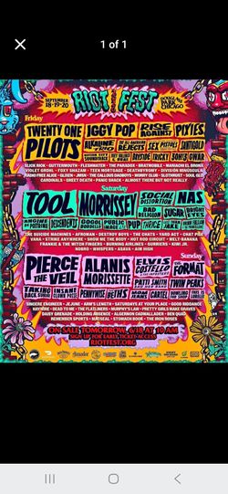 Riot Fest 2026 Festival Lineup Poster
