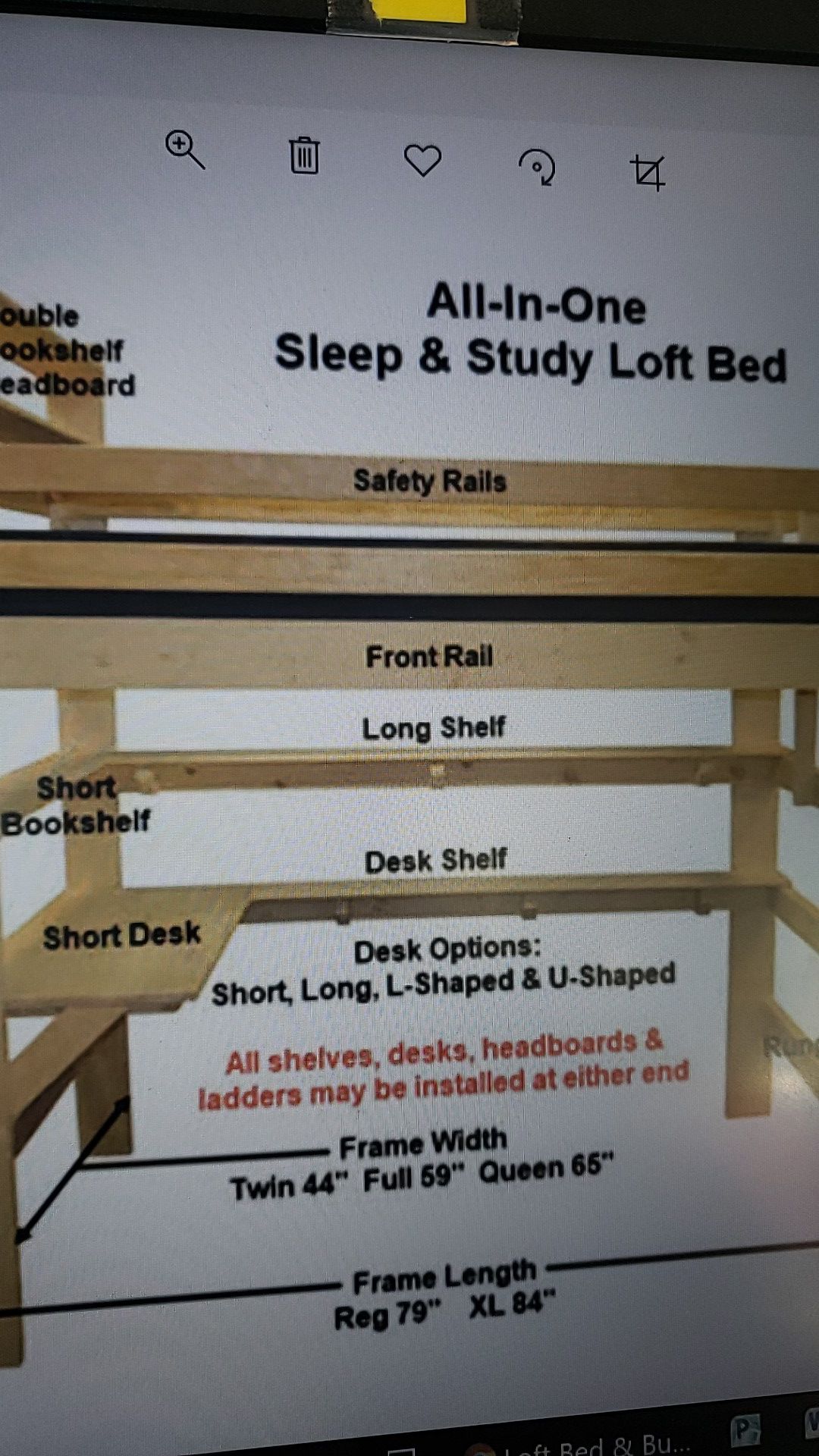 All in one sleep and study loft bed from College Loft Beds