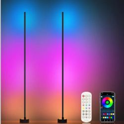 2 Pack LED Corner Lamp with App/Remote/Button Control, Smart RGB Floor Lamps