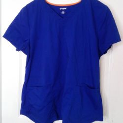 Scrubstar blue uniform top for women