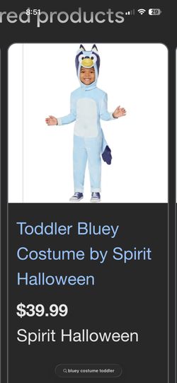 bluey costume like new 3/4t