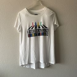 Apple, Women’s White Beatles Abbey Road Shortsleeved T-Shirt, Size L