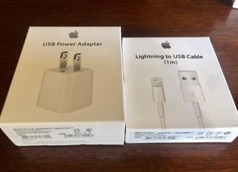 original apple chargers cable and usb box