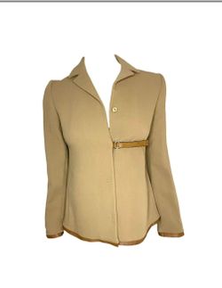 Prada Camel Blazer Jacket and Skirt