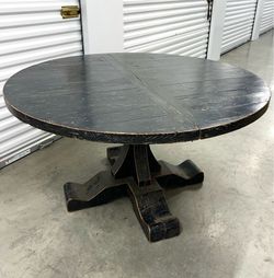 Custom Rustic reclaimed solid wood round dining table pedestal base