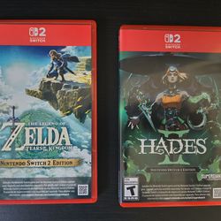 Nintendo Switch 2 Games - The Legend of Zelda Tears of the Kingdom, Hades 2