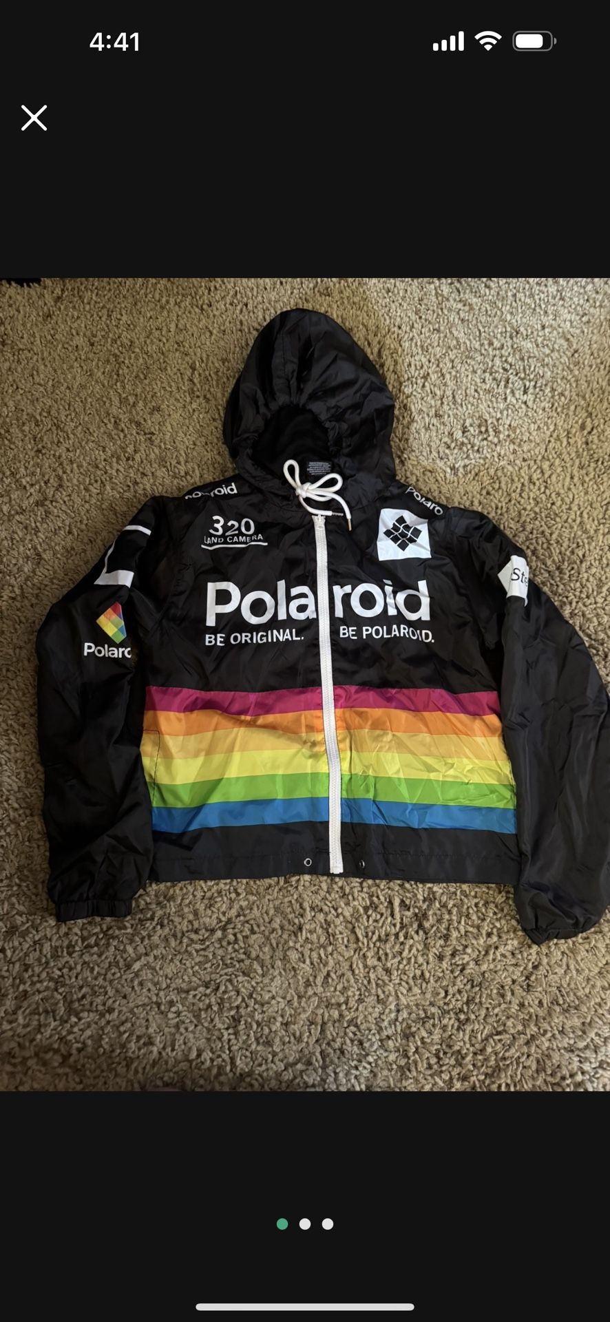Pride Polaroid Windbreaker Jacket Size M