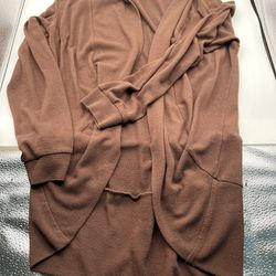 Xai Open Front Brown Cardigan Size Medium 